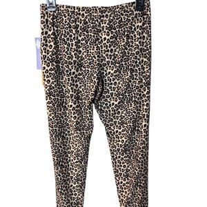 MUK LUKS cheetah leopard leggings dream knit soft Size Small NEW W/TAGS
